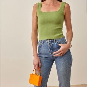 Reformation Julia Ribbed Sweater Tank